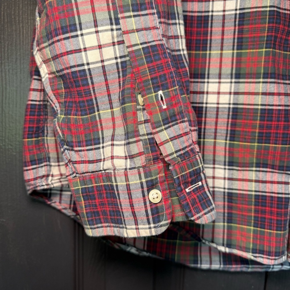 Polo Ralph Lauren Red and Green Casual Button Down Shirt Size Large holiday - Picture 4 of 9